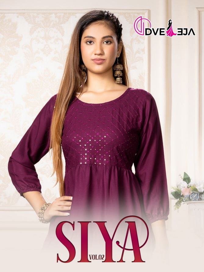 Dveeja Siya 2 New Designer Ethnic Wear Rayon Latest Kurti Collection